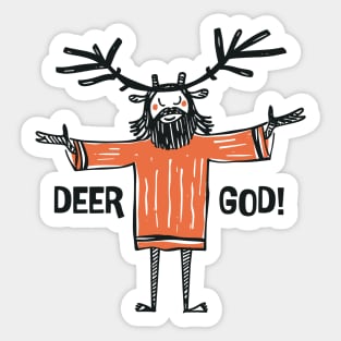 Deer God! Sticker